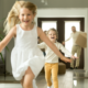 Two Children Running into New House Followed by Parents | 3GuysMoving.com