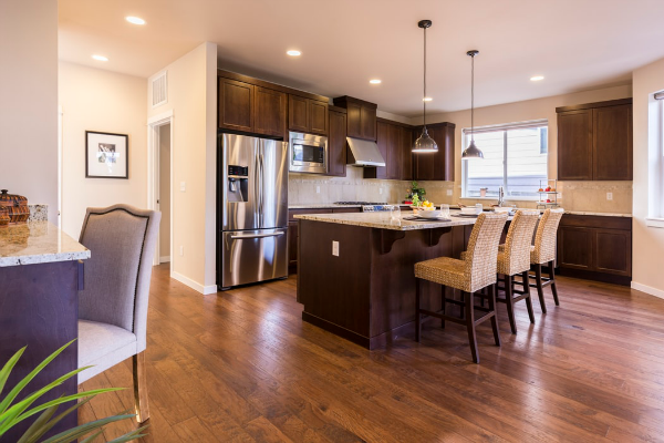 Clean Kitchen with Fridge and Island | 3GuysMoving.com